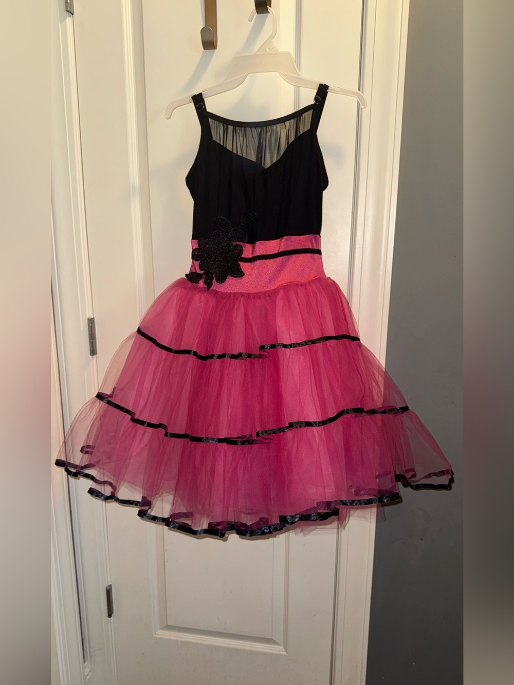 Girls Black & Hot Pink Tulle Party Dress - Brand: